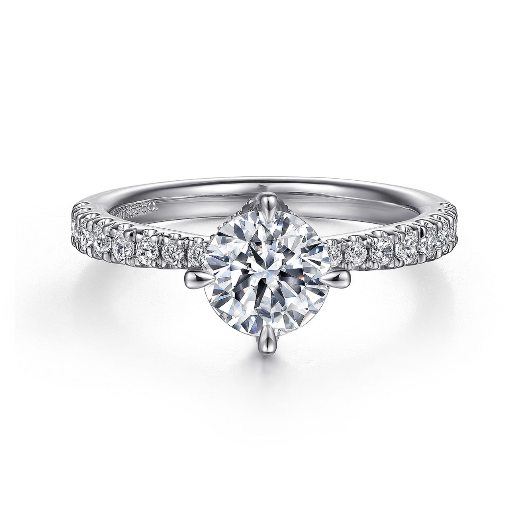 White Gold Solitaire Engagement Ring (252357)