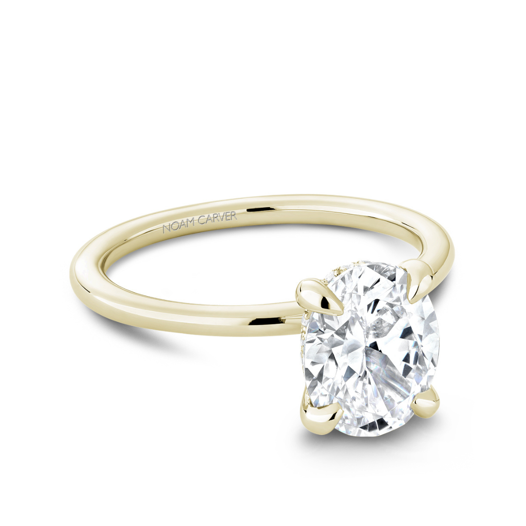 Noam Carver Yellow Gold Engagement Ring with Hidden Halo (263994)