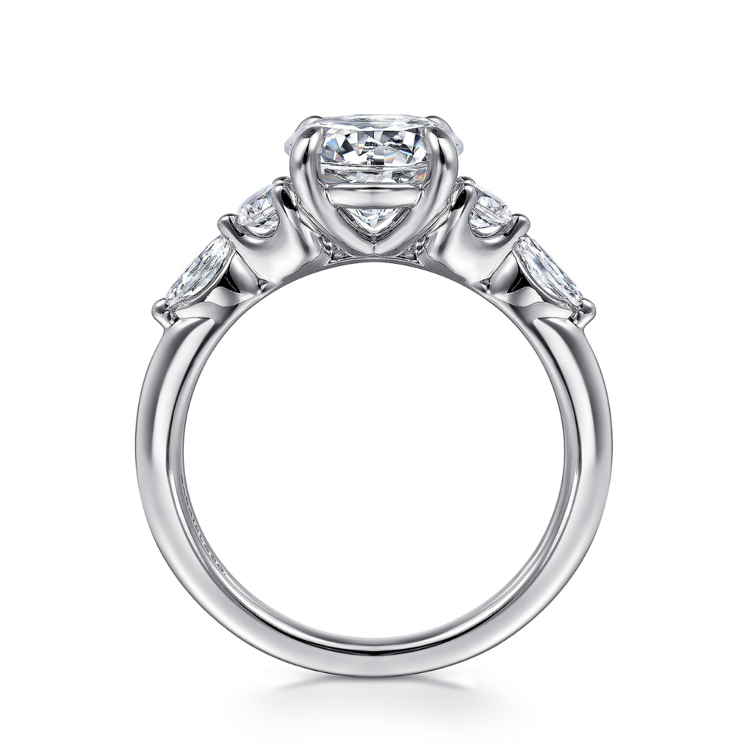 White Gold Round Five Stone Engagement Ring (333316)