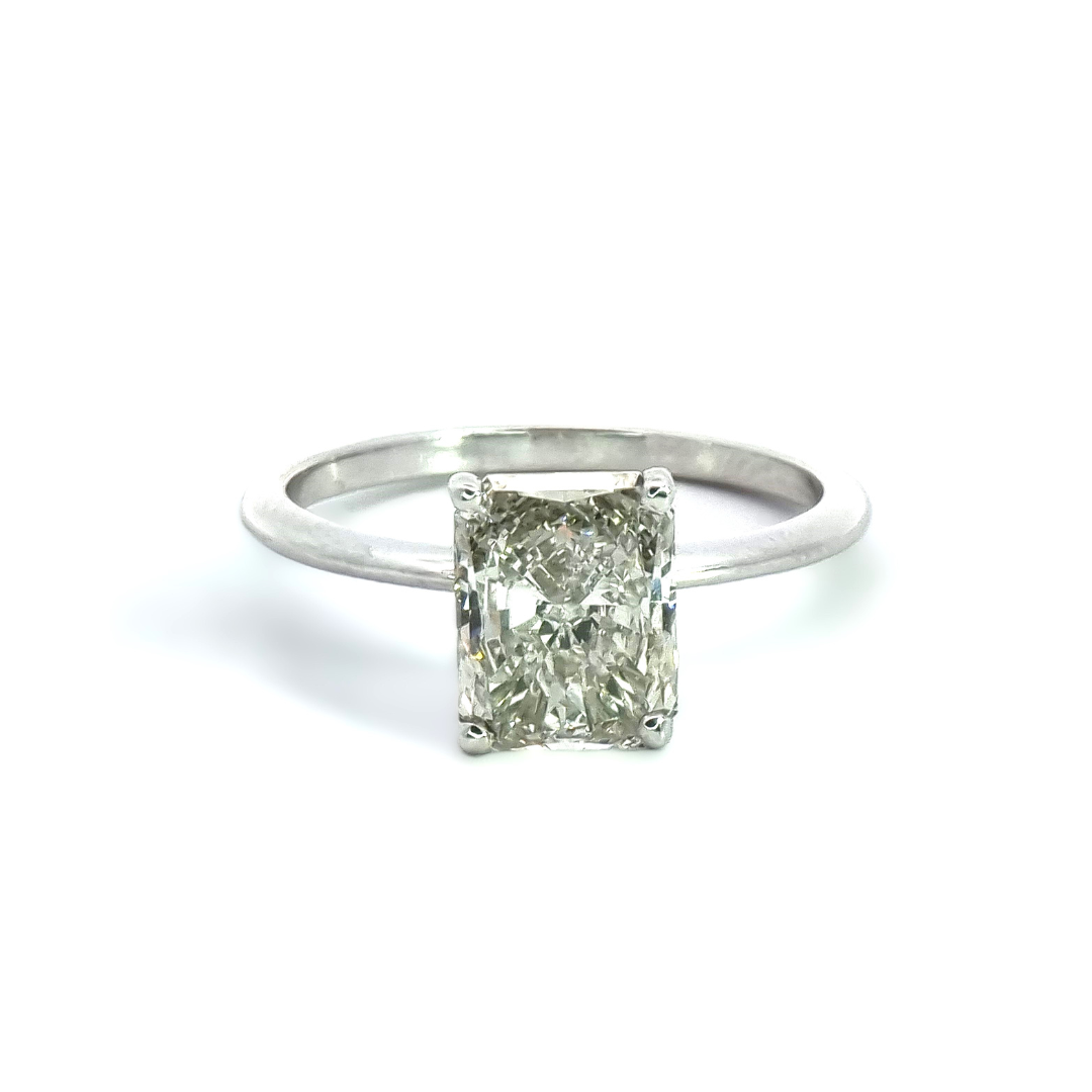 White Gold Lab Grown Engagement Ring (412106)