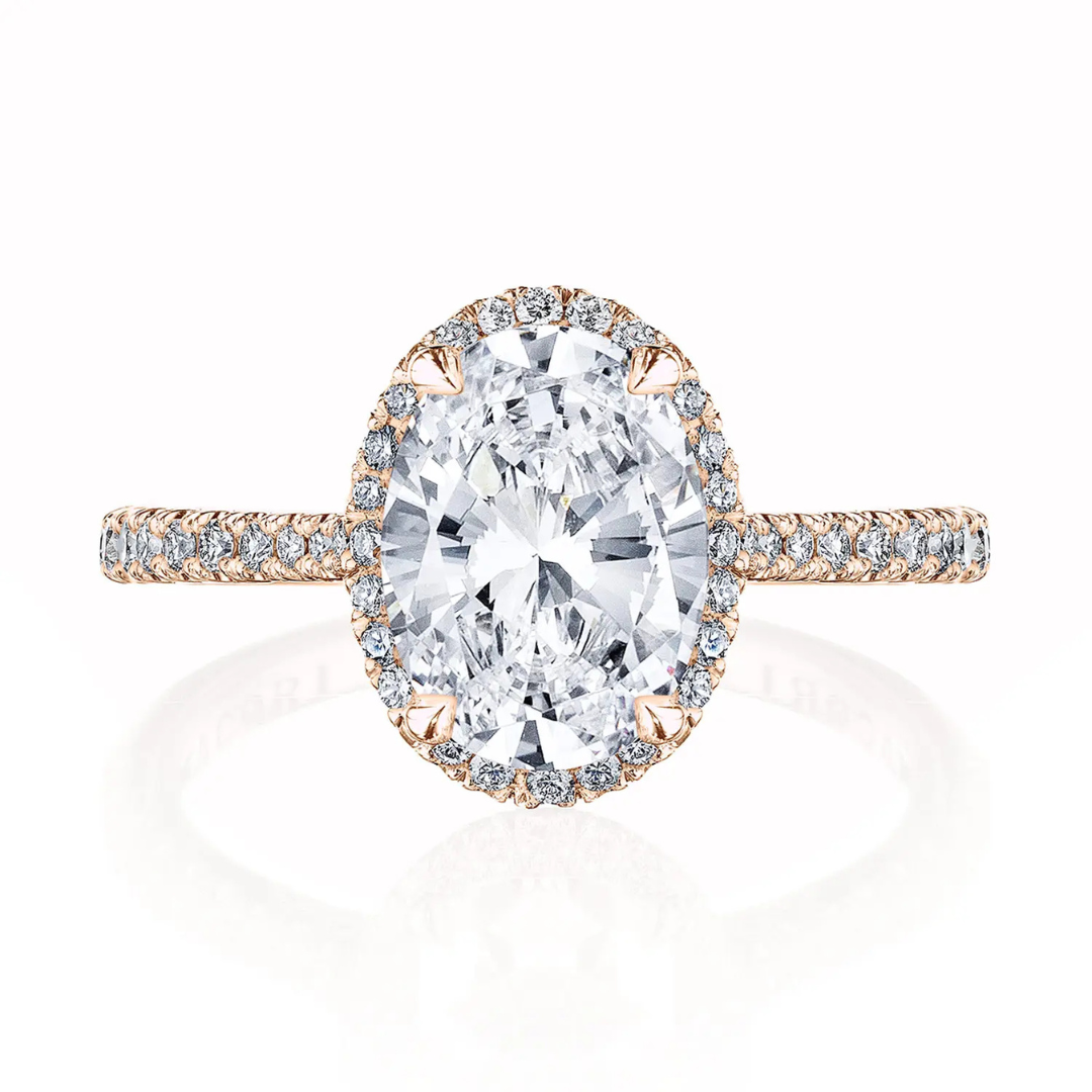 Tacori Rose Gold Halo Engagement Ring (457165)