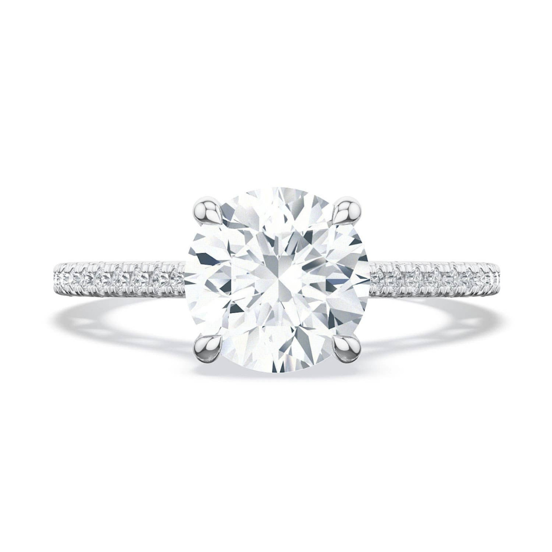 Lunetta Crescent Round Solitaire Engagement Ring (535628)