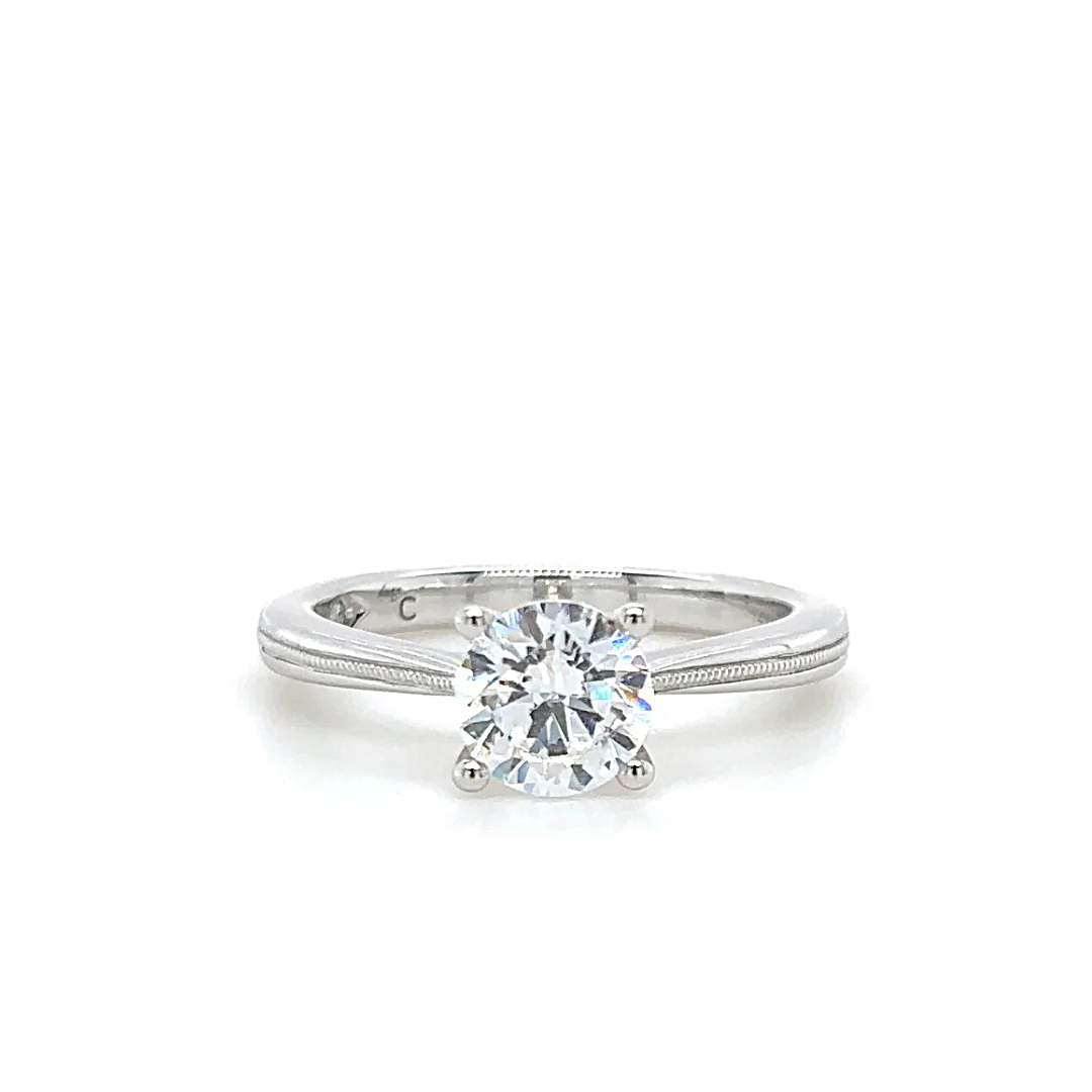 White Gold Lab Grown Engagement Ring (604475)