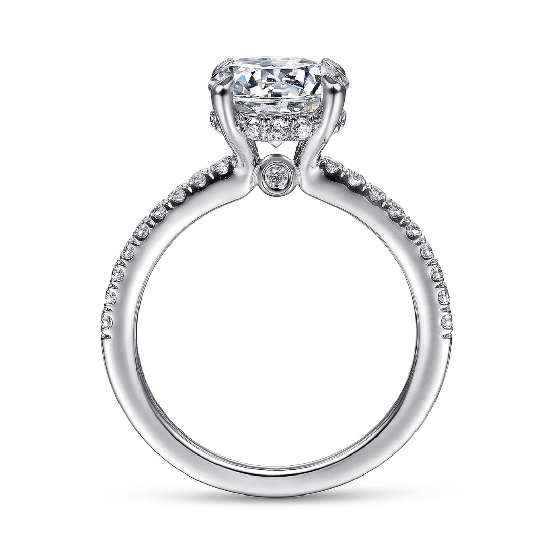 White Gold Solitaire Engagement Ring (652523)