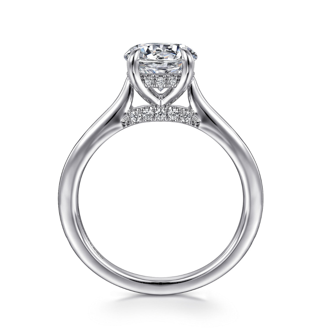 White Gold Round Solitaire Engagement Ring (807596)