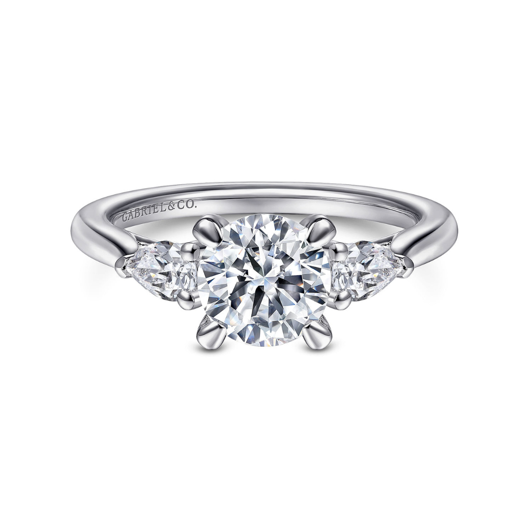 White Gold 3 Stone Engagement Ring (939795)