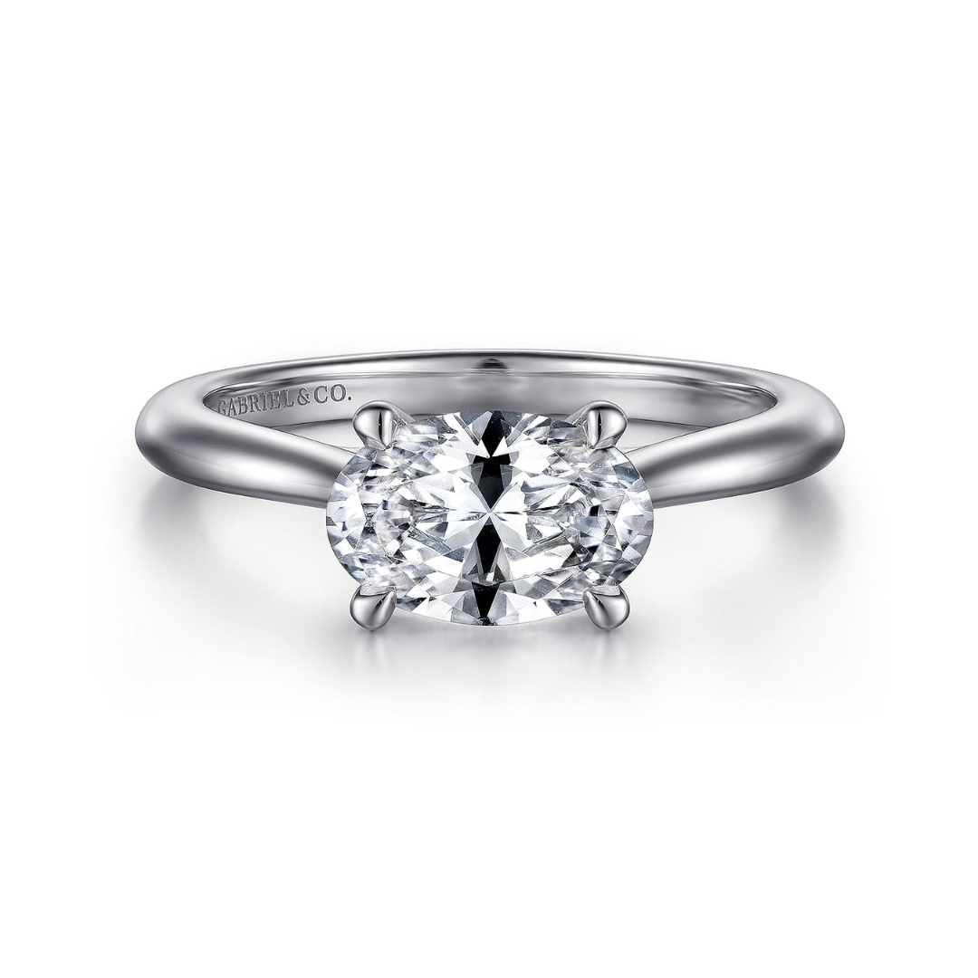 White Gold East-West Oval Ring (957132)