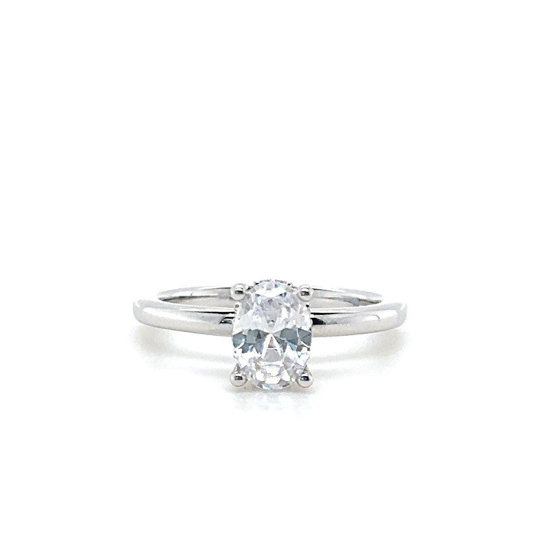 White Gold Lab Grown Engagement Ring (983608)