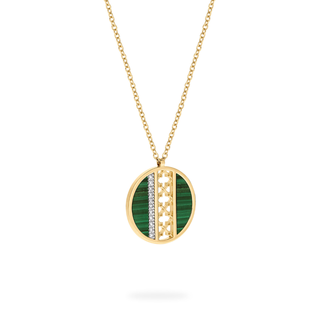 Birks Malachite & Diamond Pendant (320393)