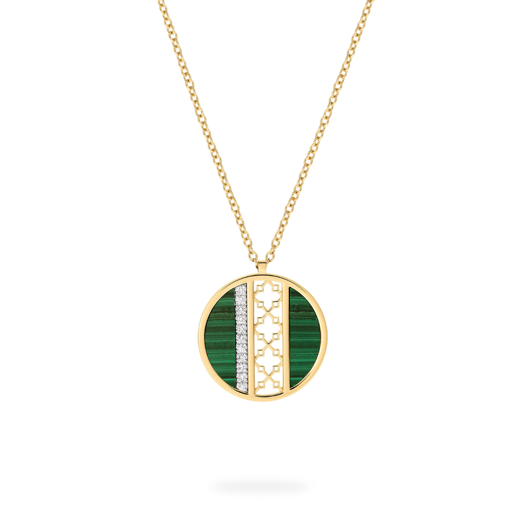 Birks Malachite & Diamond Pendant (320393)