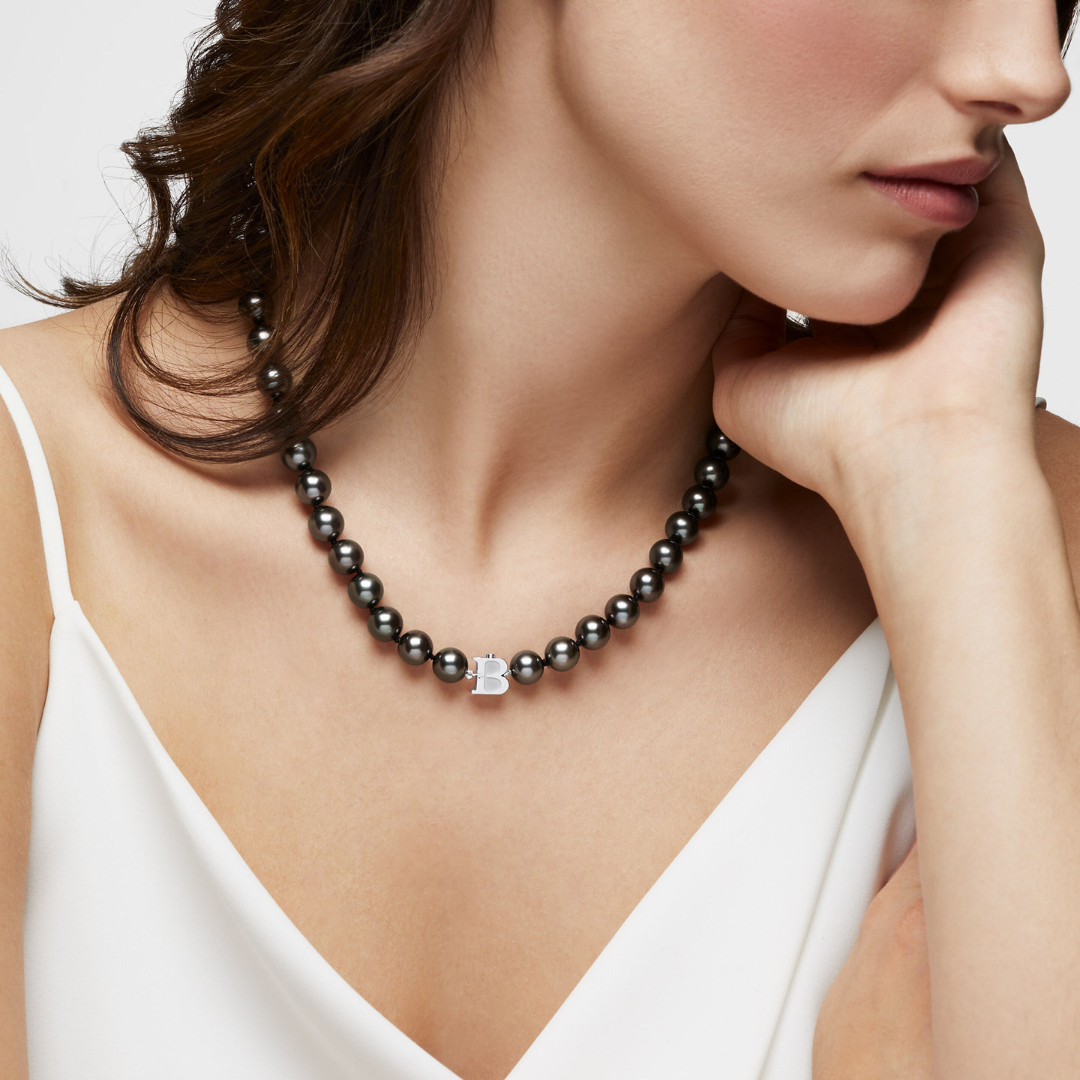 White Gold Tahitian Pearl Necklace (579038)