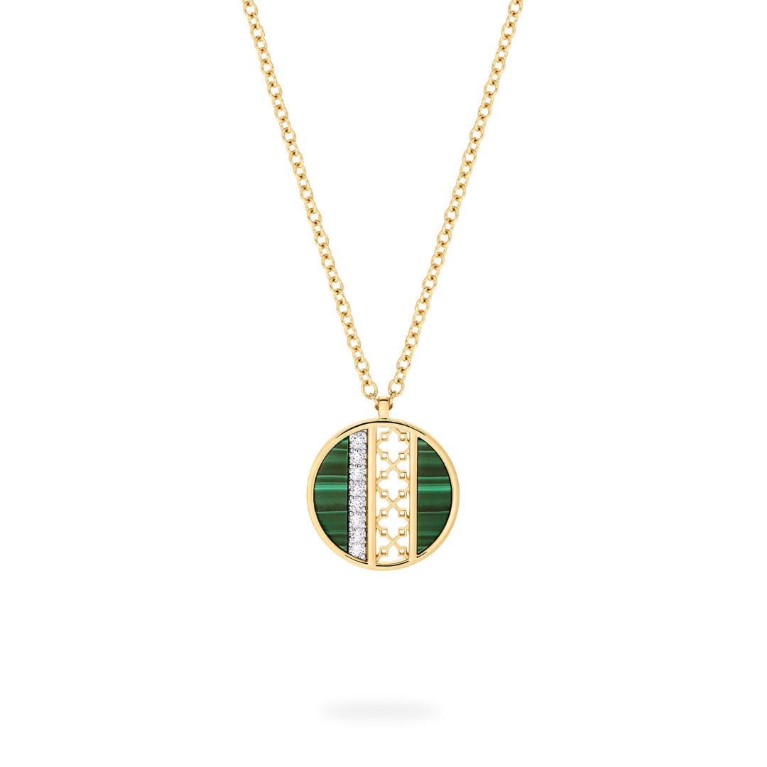 Birks Diamond & Malachite Pendant (222033)