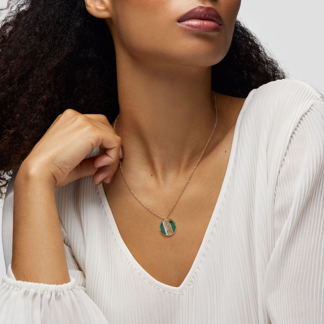 Birks Diamond & Malachite Pendant (222033)