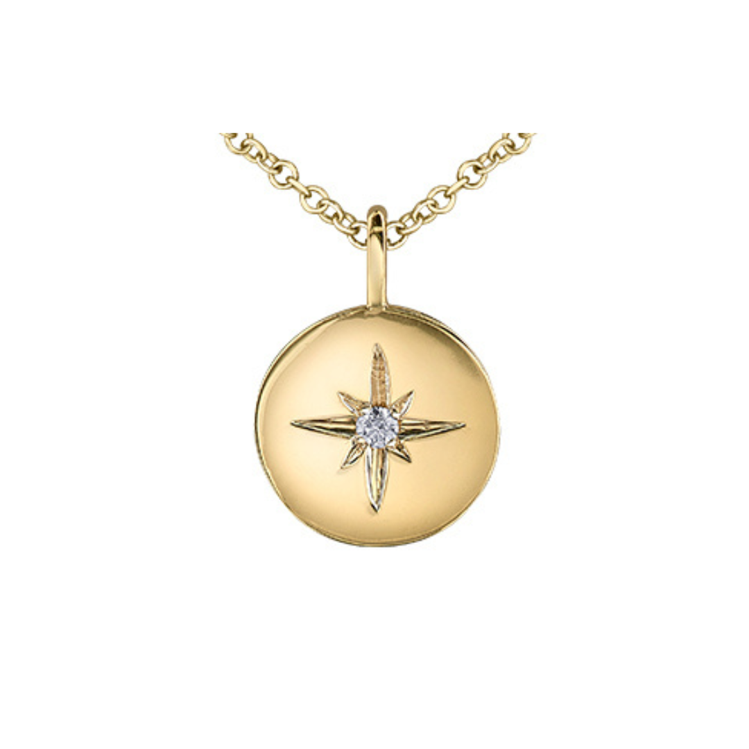 Yellow Gold Starburst Pendant (311967)