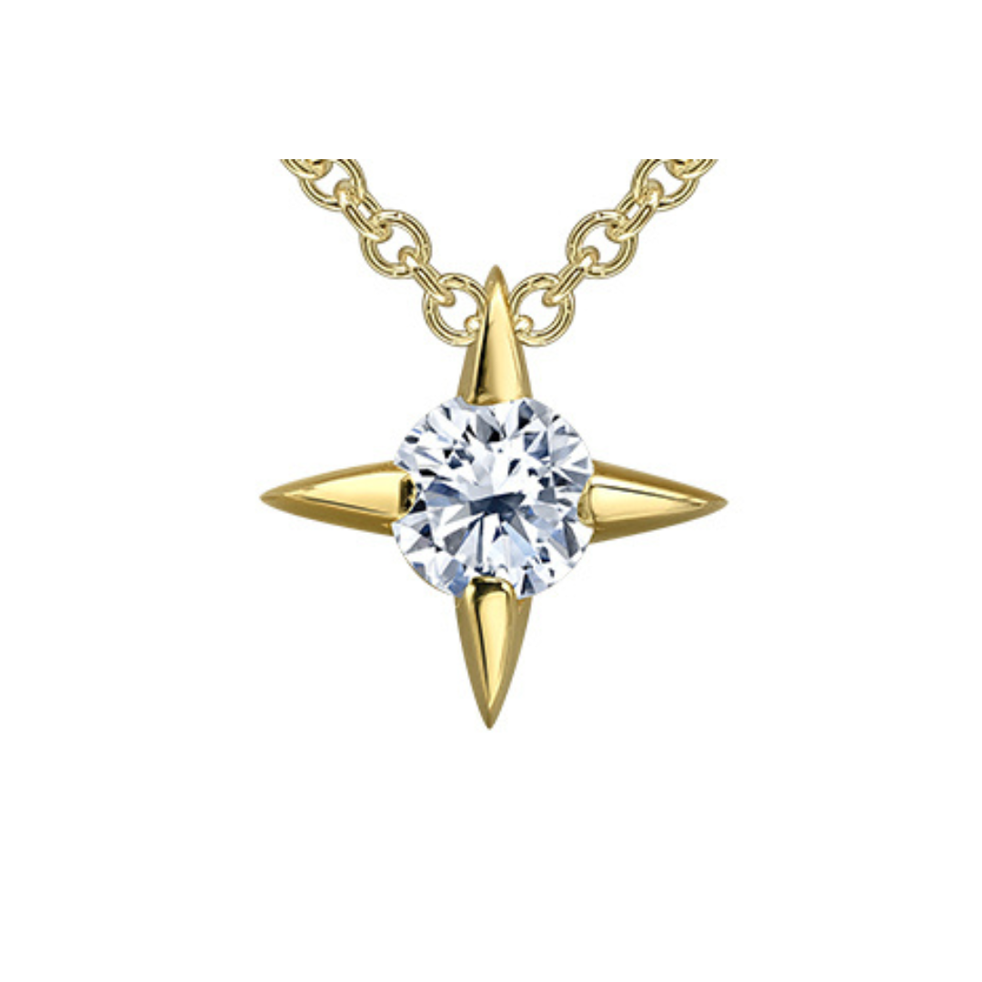 Yellow Gold Star Inspired Pendant (572416)