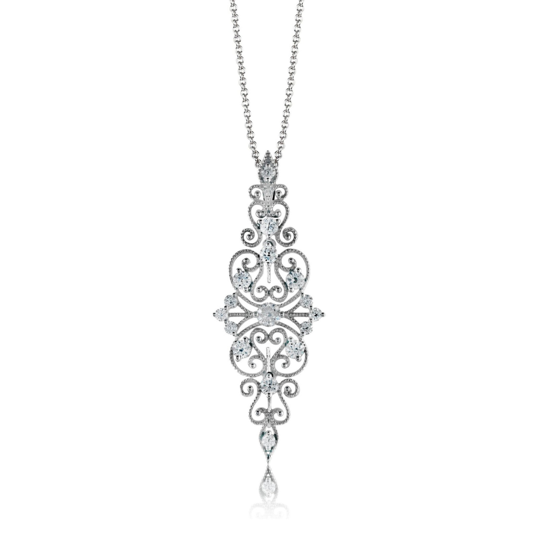 White Gold Pendant with Diamonds (853403)