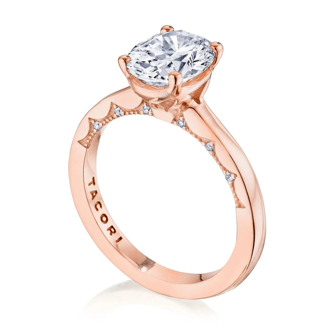 Tacori Rose Gold Coastal Crescent Oval Diamond Rose Gold Ring (010314)