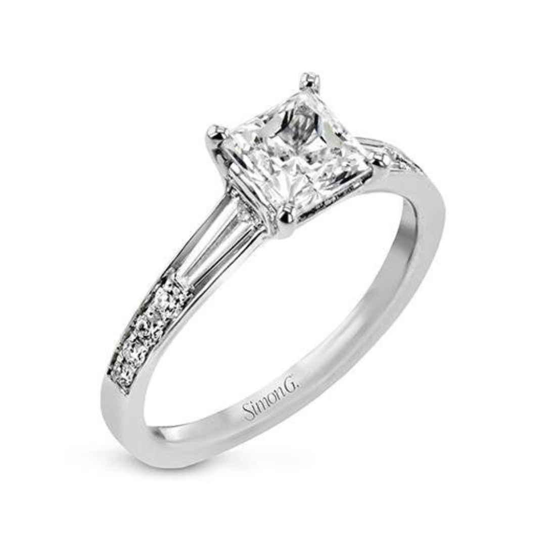 Simon G White Gold Engagement Ring with diamonds (020620)