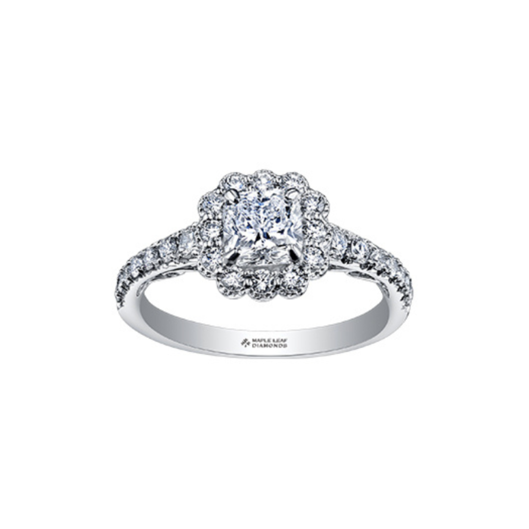 Maple Leaf Diamonds White Gold Engagement Ring (040413)