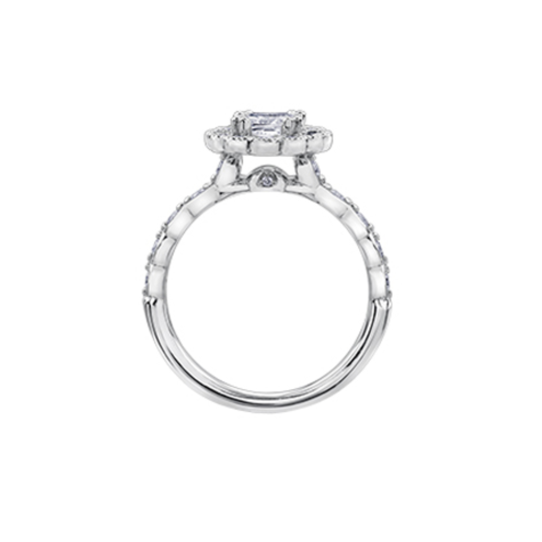 White Gold/Palladium Princess Cut Canadian Diamond Ring (210063)