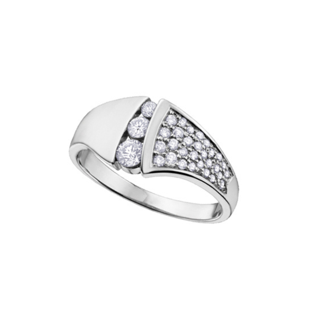 White Gold Diamond Ring (210086)