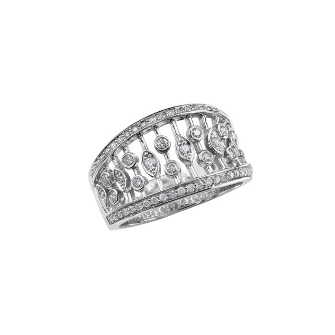 White Gold Diamond Ring (210119)