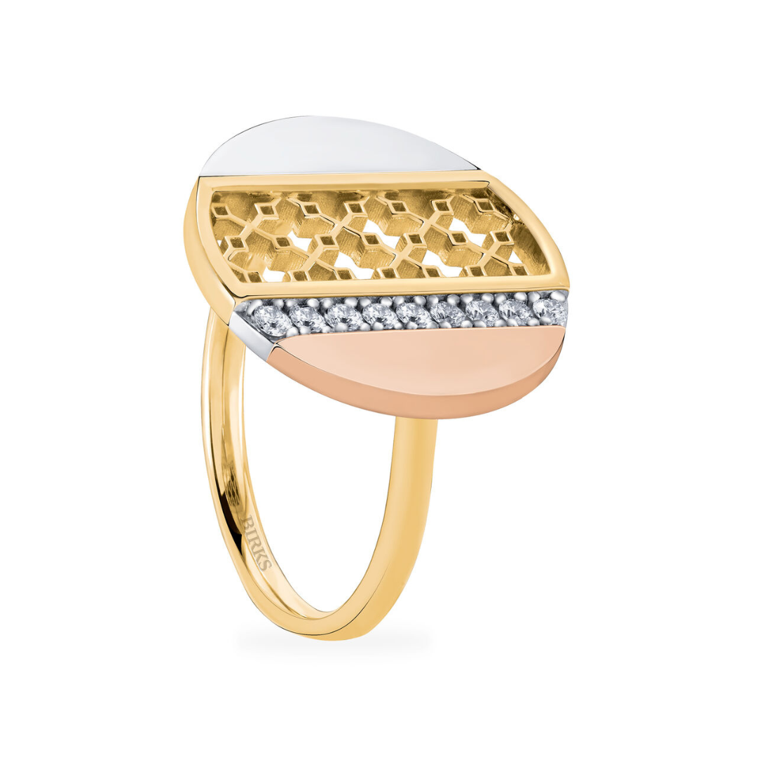 Dare to Dream Tri Gold Circle Ring (210999)