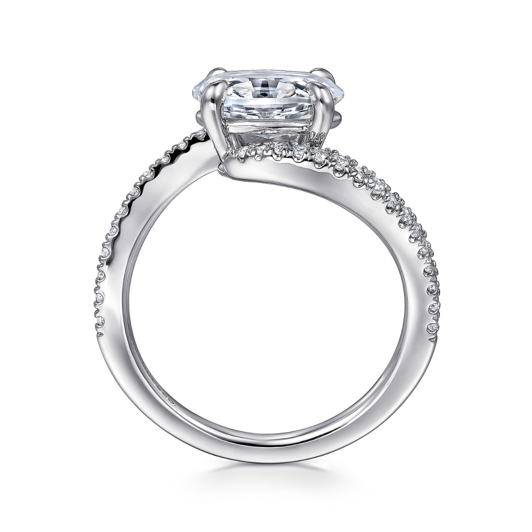 White Gold Bypass Engagement Ring (223318)