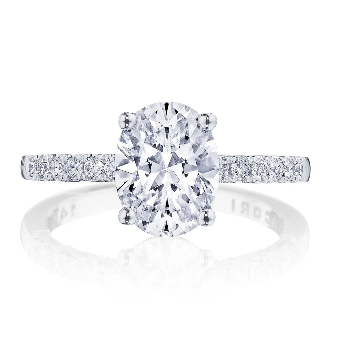 Tacori White Gold Oval Solitaire Engagement Ring (234461)