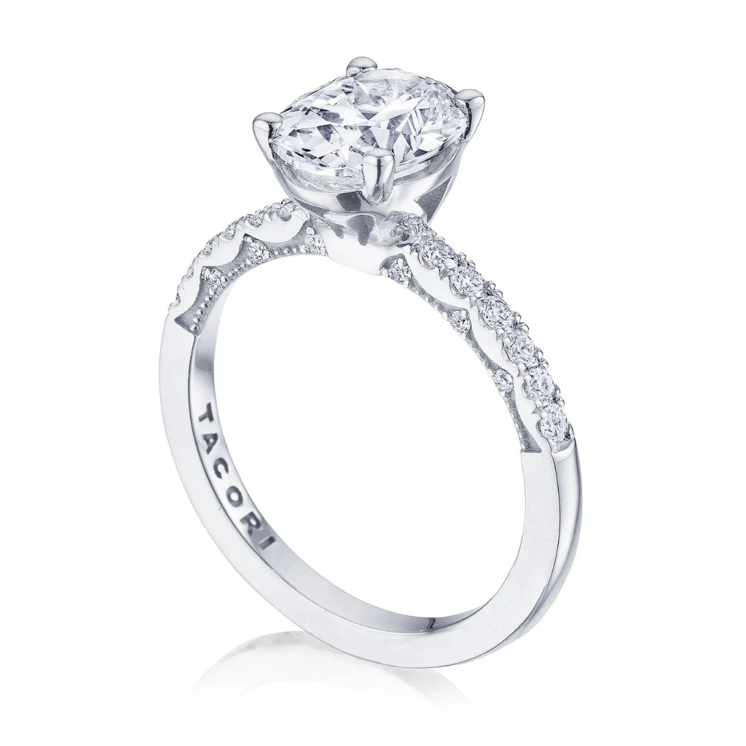 Tacori White Gold Oval Solitaire Engagement Ring (234461)