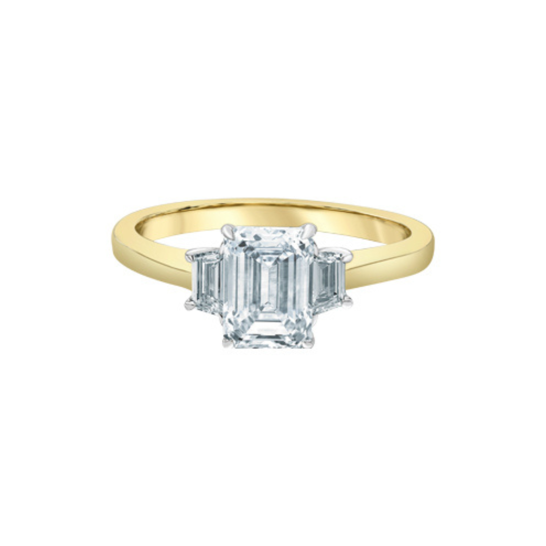 Yellow and White Gold Lab Grown Engagement Ring (237187)