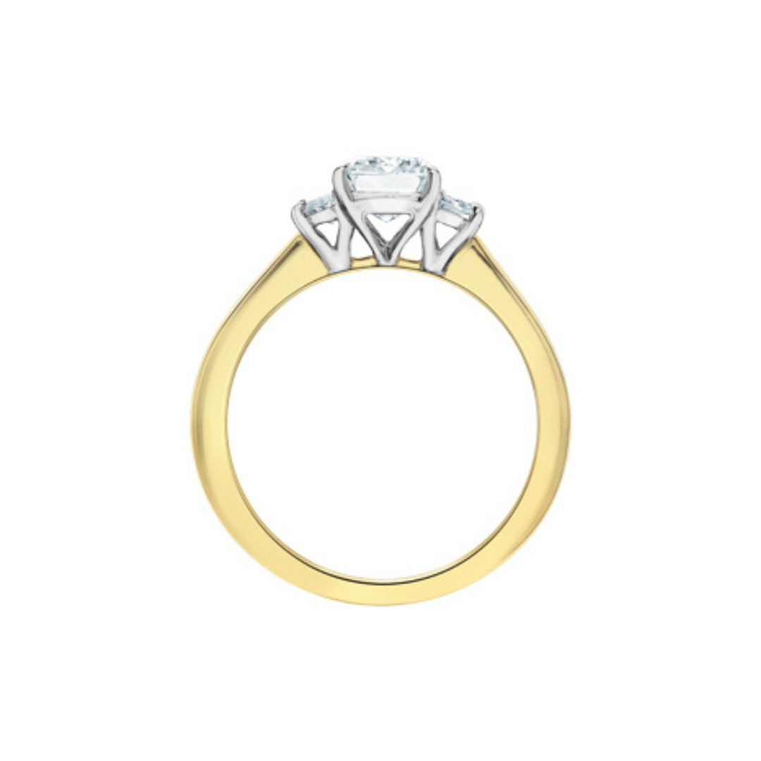 Yellow and White Gold Lab Grown Engagement Ring (237187)