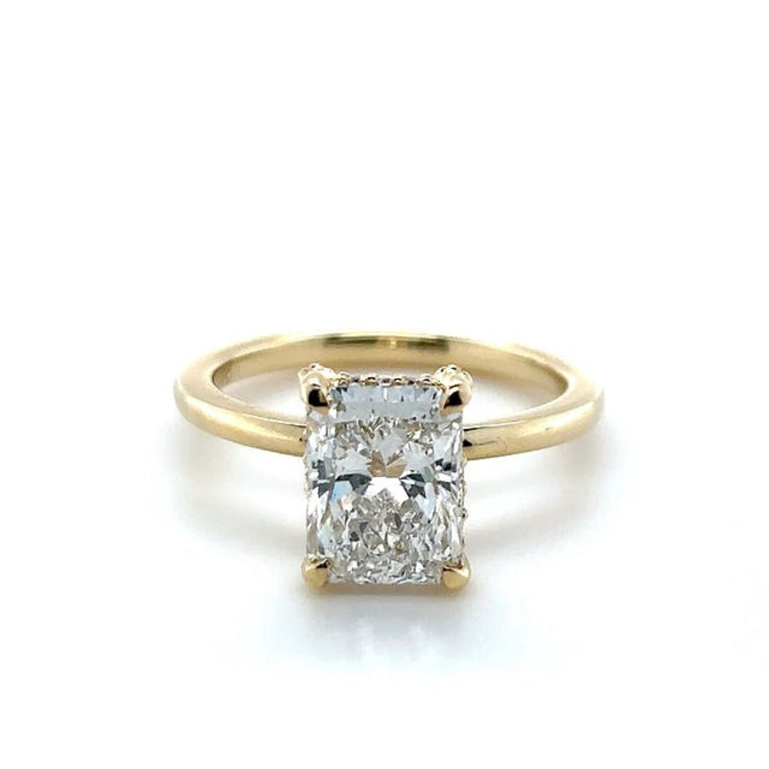 Yellow Gold Lab Grown Engagement Ring (330895)