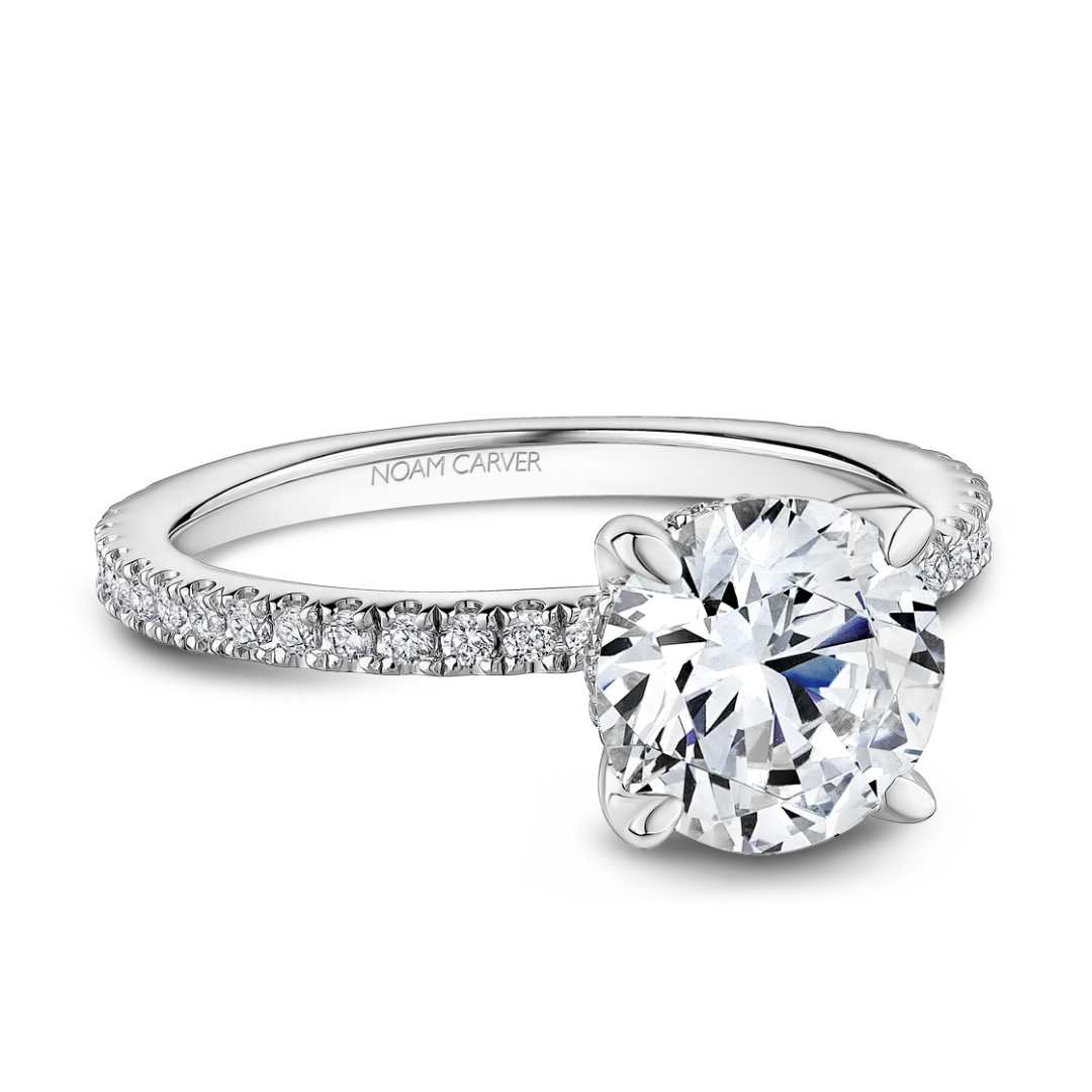 Noam Carver White Gold Engagement Ring with Diamonds (373713)