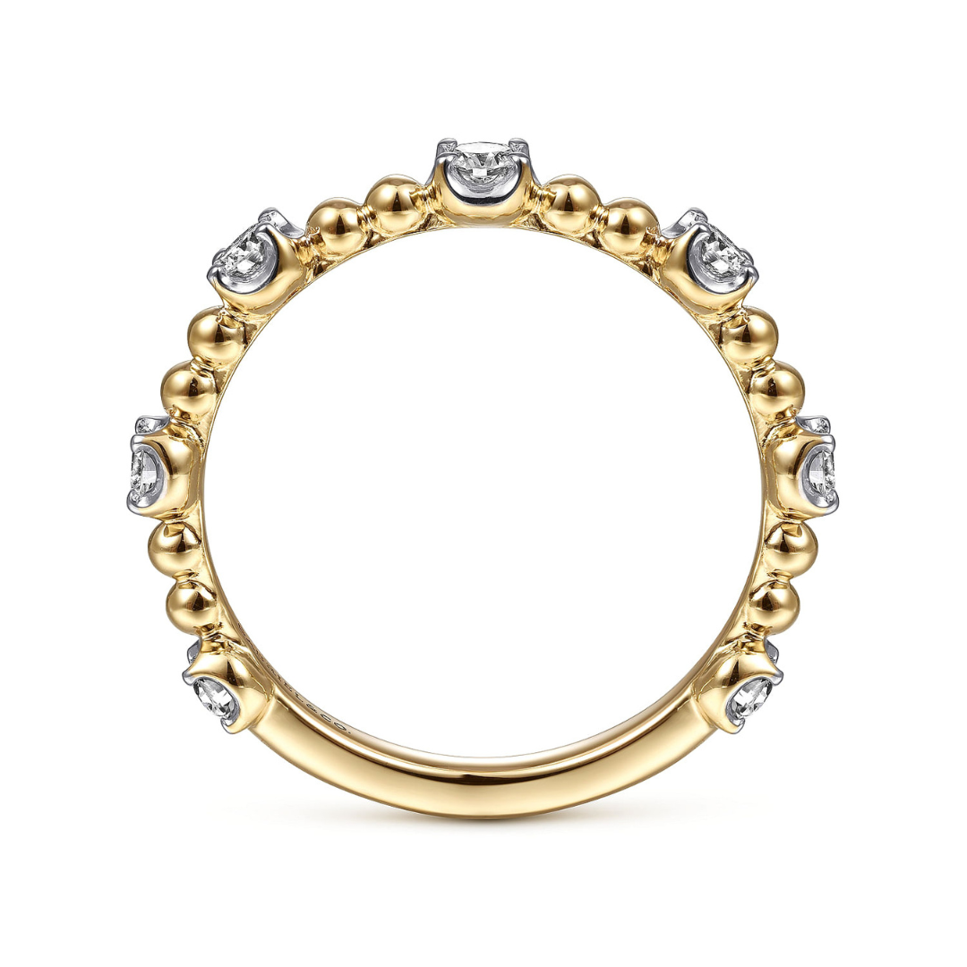 Yellow Gold Bujukan and Diamond Station Ring (582617)