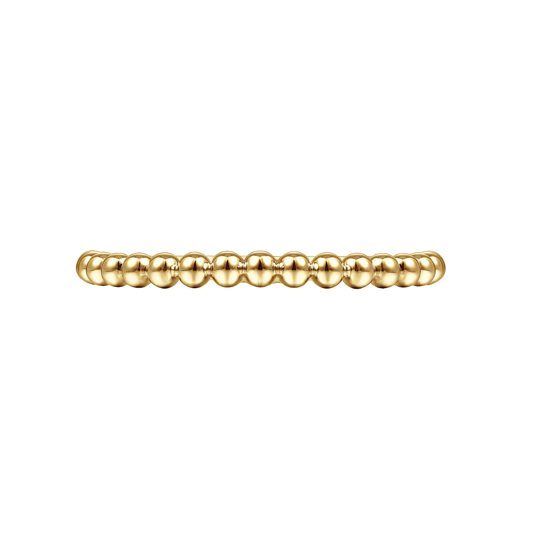 Yellow Gold Bujukan Beaded Stackable Ring (648487)