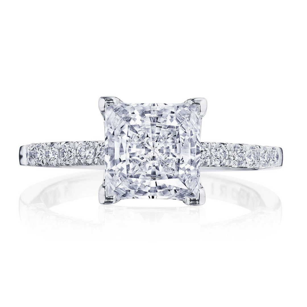 Tacori White Gold Princess Cut Engagement Ring (771368)