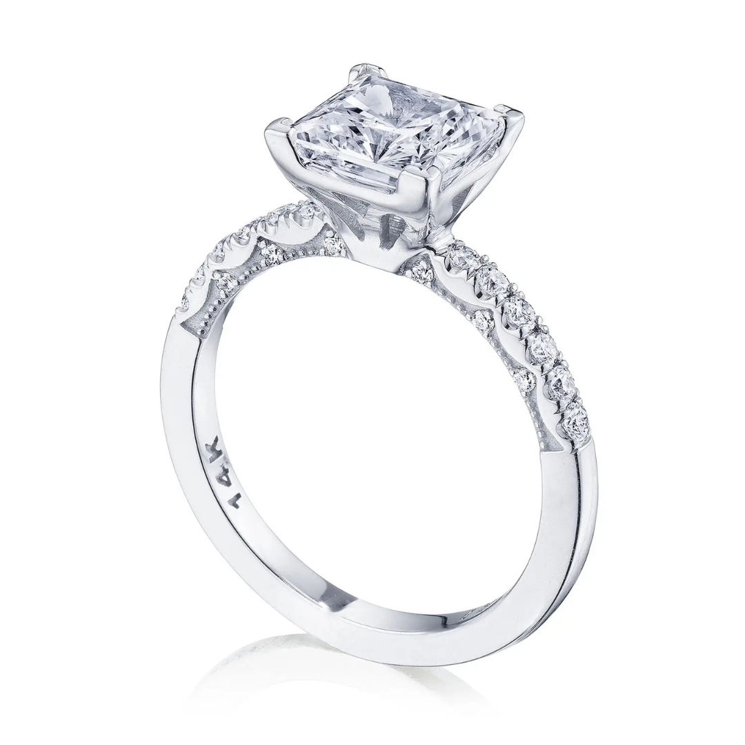 Tacori White Gold Princess Cut Engagement Ring (771368)