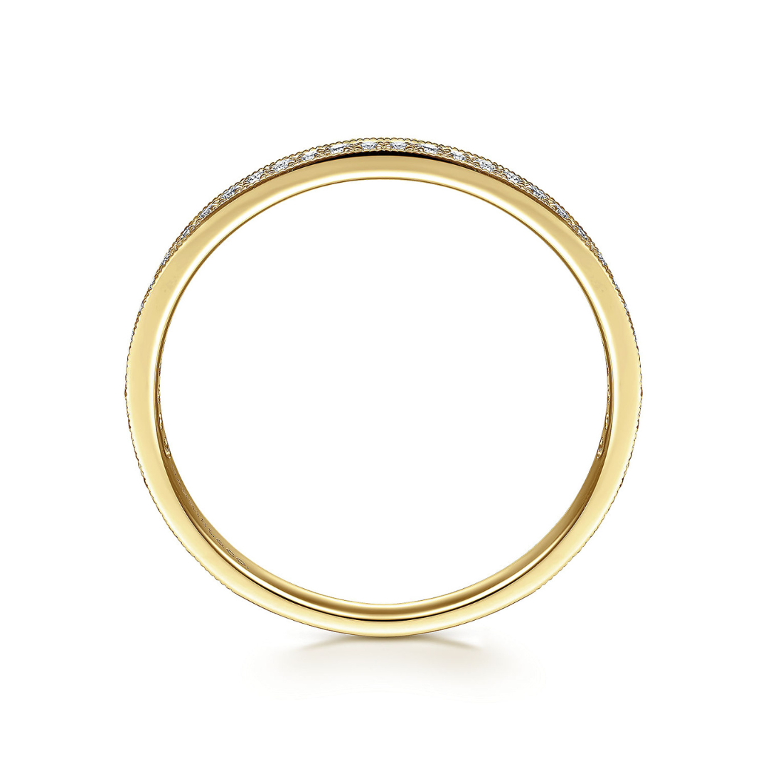 Yellow Gold Pavé Diamond Stackable Ring (965878)