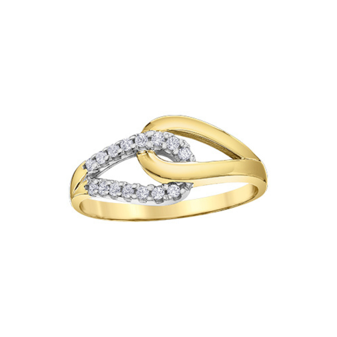 Yellow Gold Interlocking Design Ring (968533)