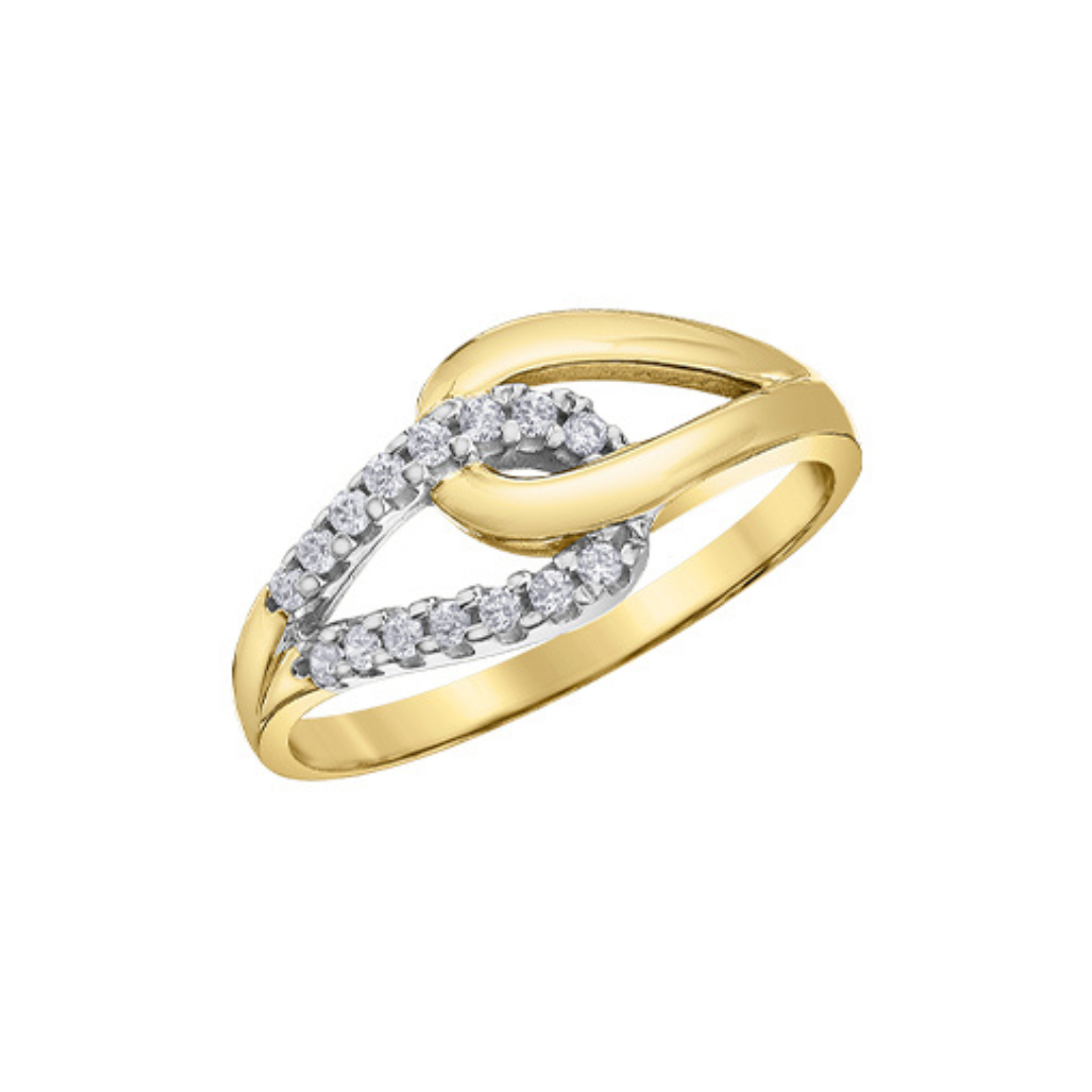 Yellow Gold Interlocking Design Ring (968533)