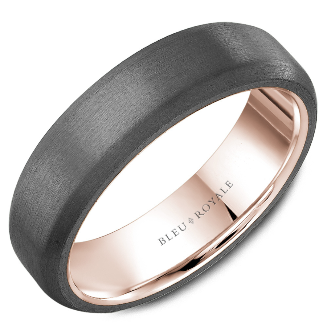 Bleu Royale Tantalum & Rose Gold Band (080972)