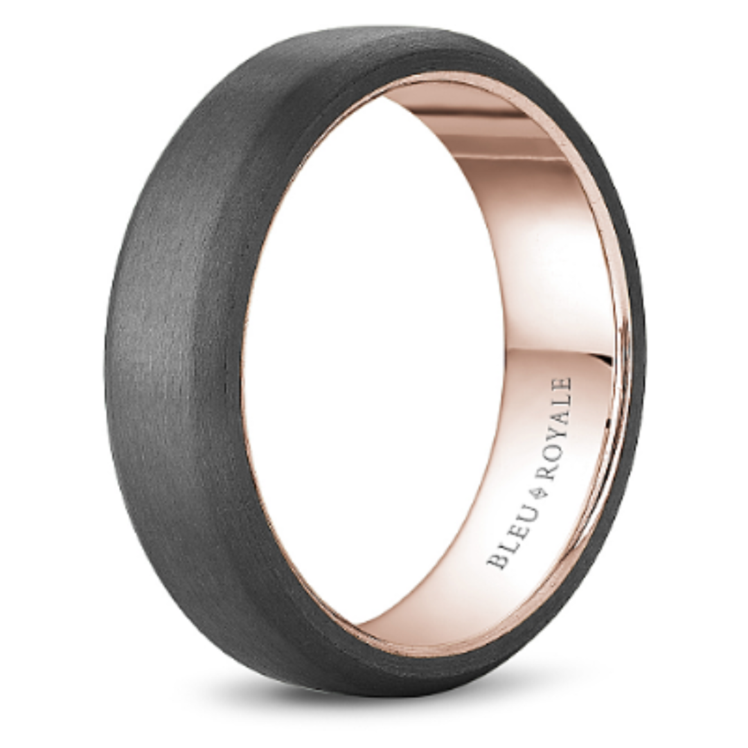 Bleu Royale Tantalum & Rose Gold Band (080972)