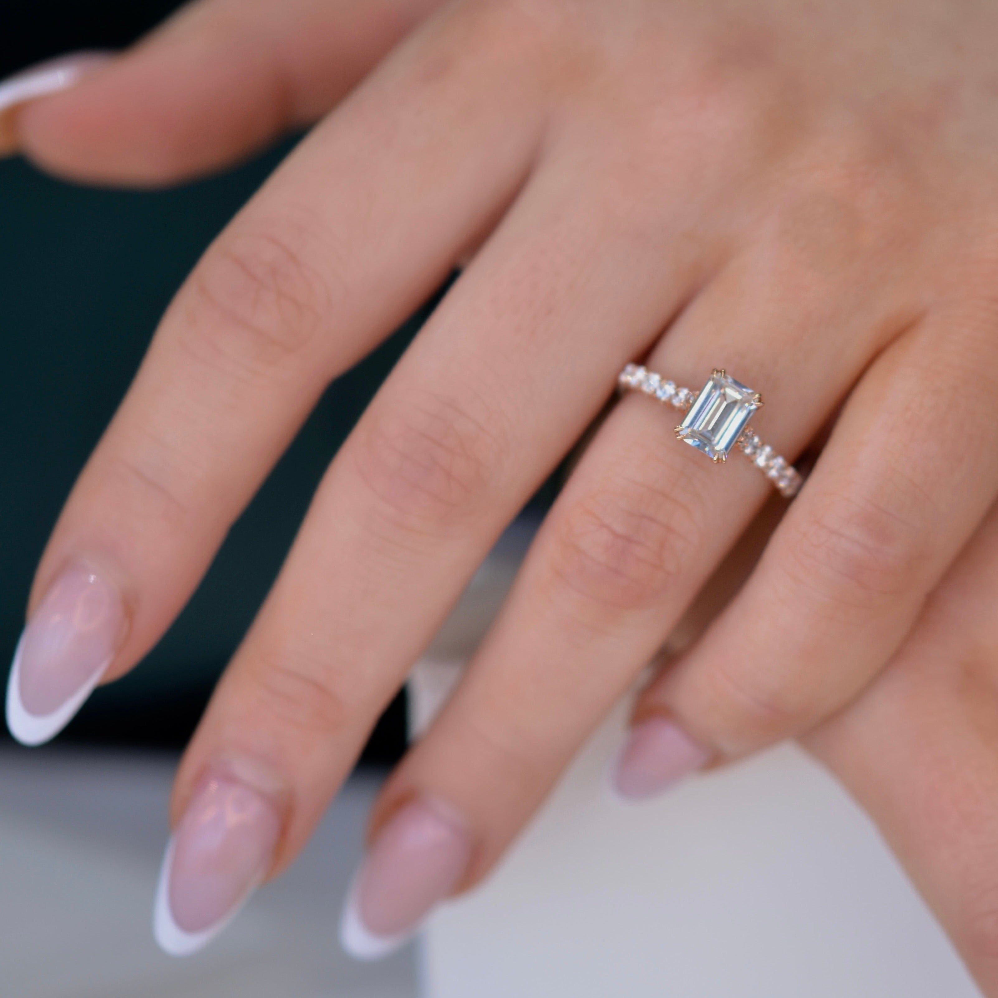 Rose Gold 'Neon' Lab Grown Diamond Ring (040685)
