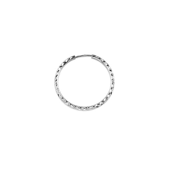 Dazzling Hoops 10k White Gold 19mm (203839)