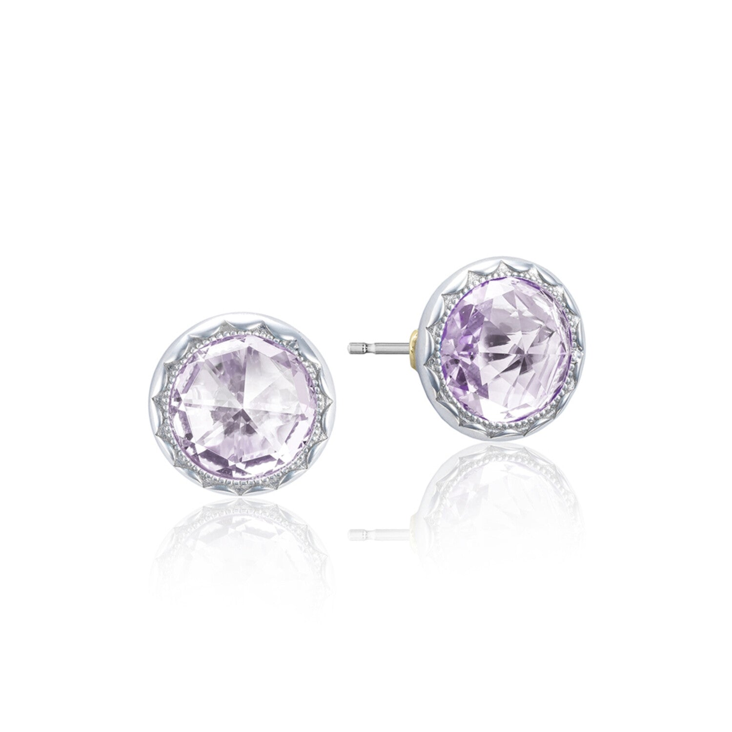 Bezel Studs featuring Rose Amethyst (318418)